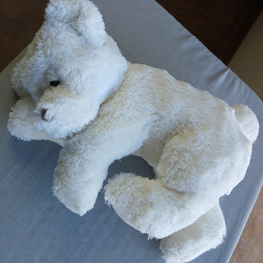 Sleepy Polar Bear Plush Stuffed Animal Evergreen Enterprises cuddle teddy soft